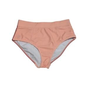 Nani Swimwear Colorblock High Rise Swim Bottoms Peach Pink Mauve Womens X-Small